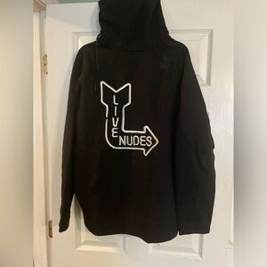 New Live Nudes Black Hoodie Men's Jacket size 2xl